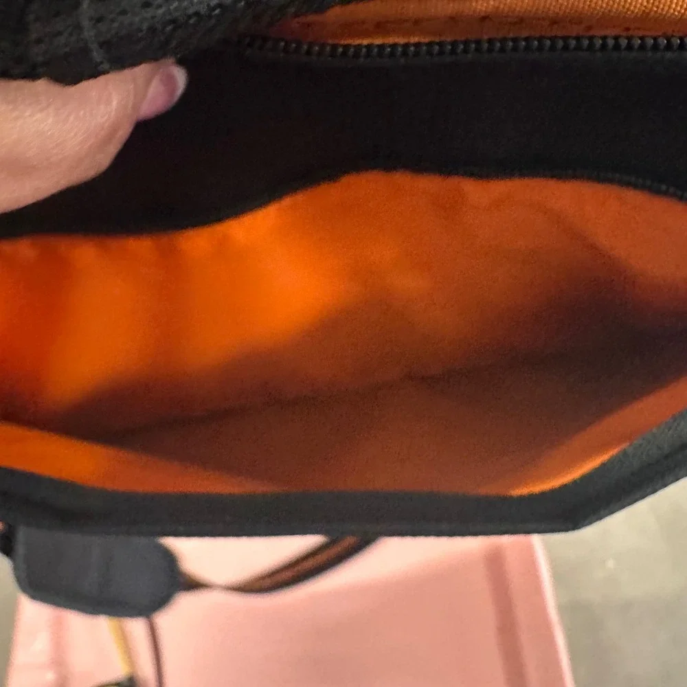 Solo Black Laptop‎ Briefcase Messenger Bag Orange Interior Padded Laptop Sleeve